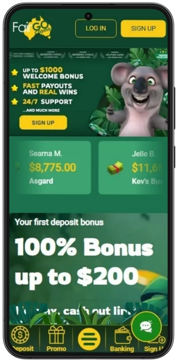 Fair Go Casino official website homepage